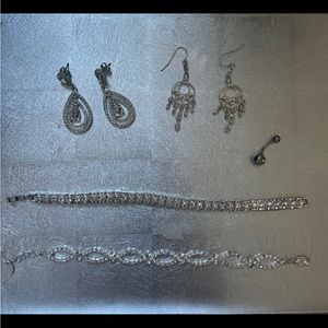 Silver Costume Jewelry Bundle